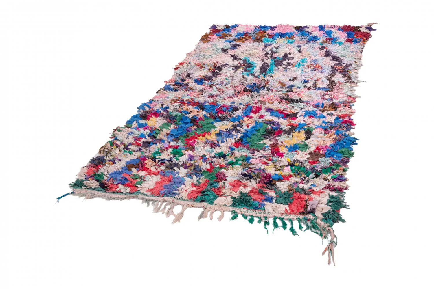 Marokkaanse Berber tapijt Boucherouite 220 x 140 cm