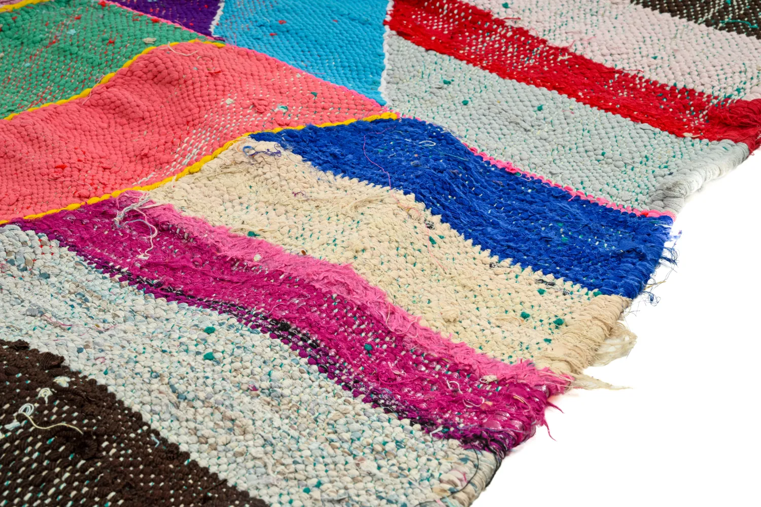 Marokkaanse Berber tapijt Boucherouite 140 x 245 cm