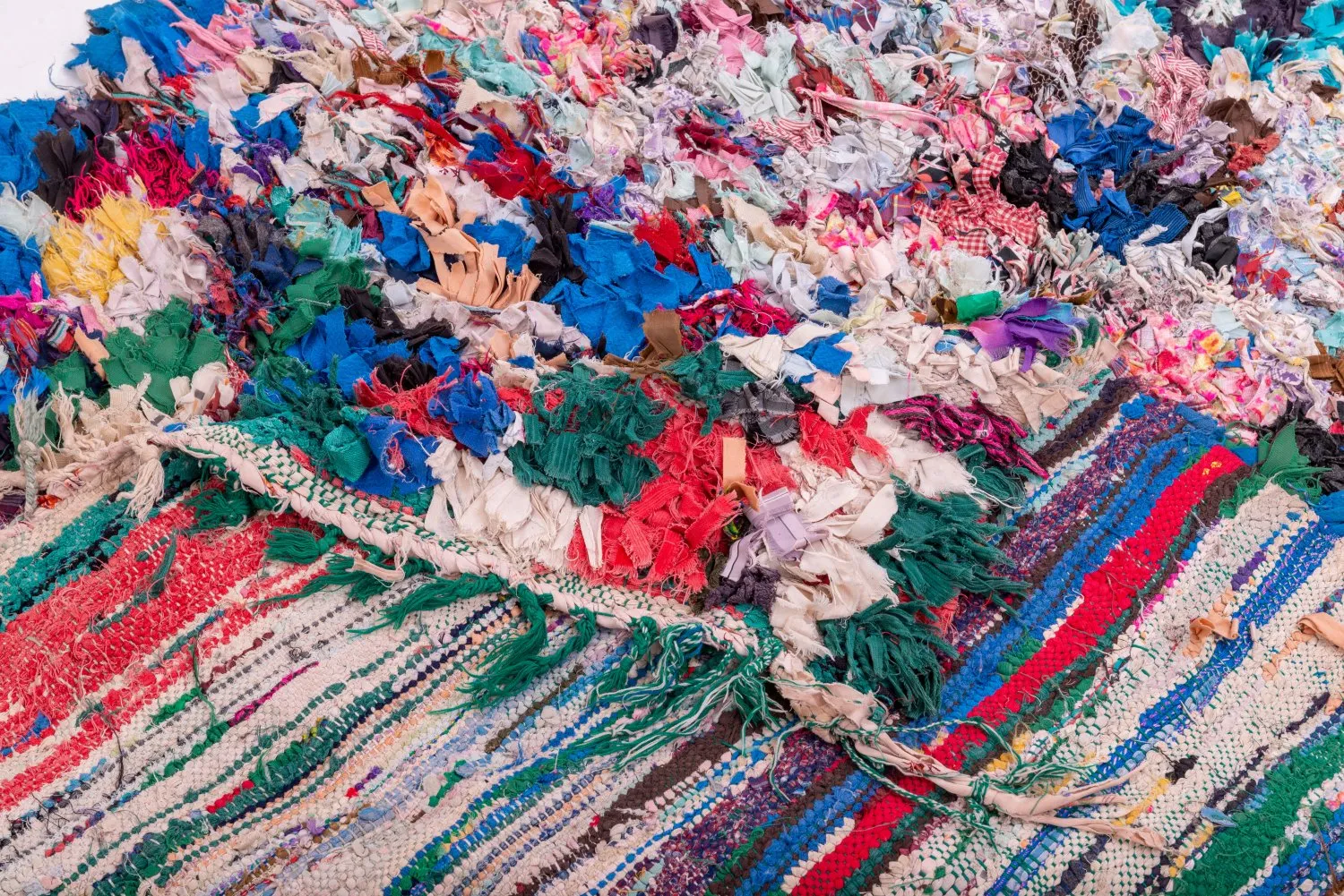 Marokkaanse Berber tapijt Boucherouite 220 x 140 cm