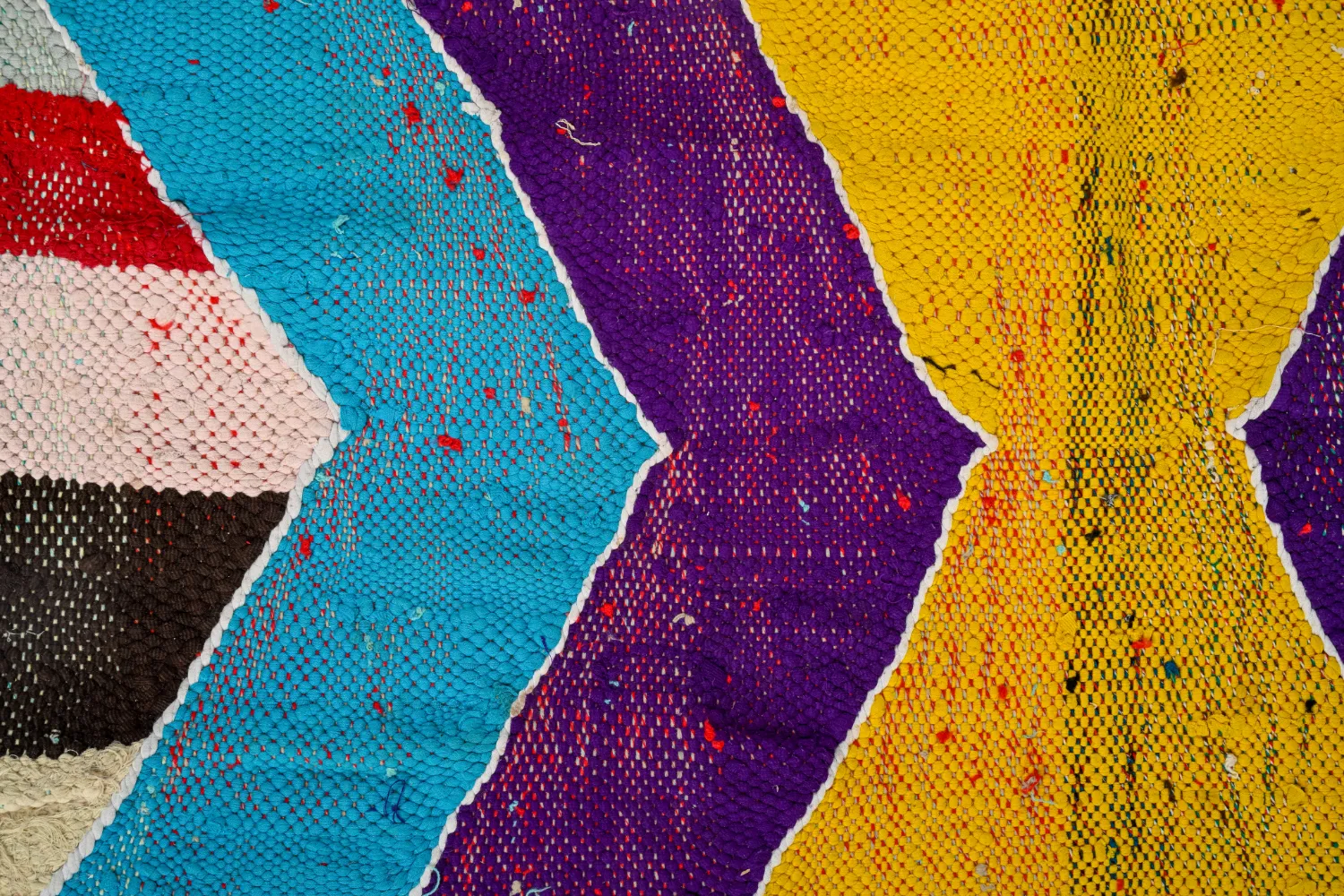 Marokkaanse Berber tapijt Boucherouite 140 x 245 cm