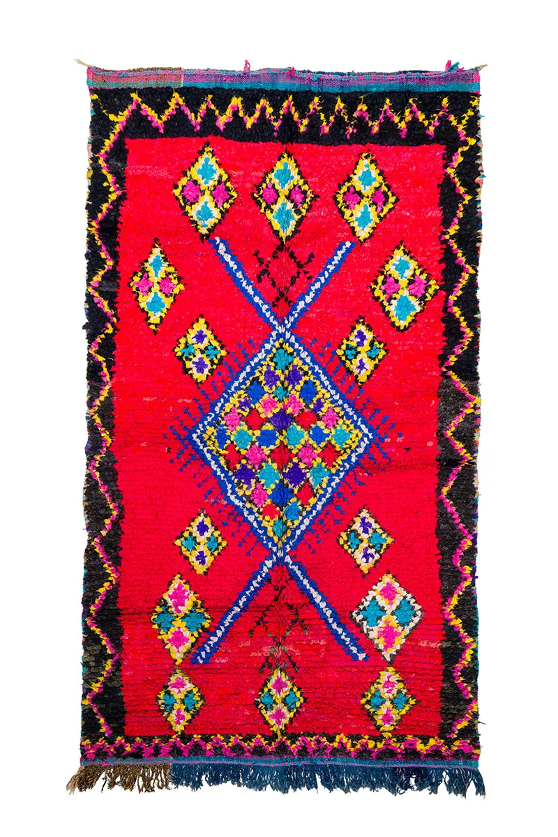 Marokkaanse Berber tapijt Boucherouite 170 x 300 cm