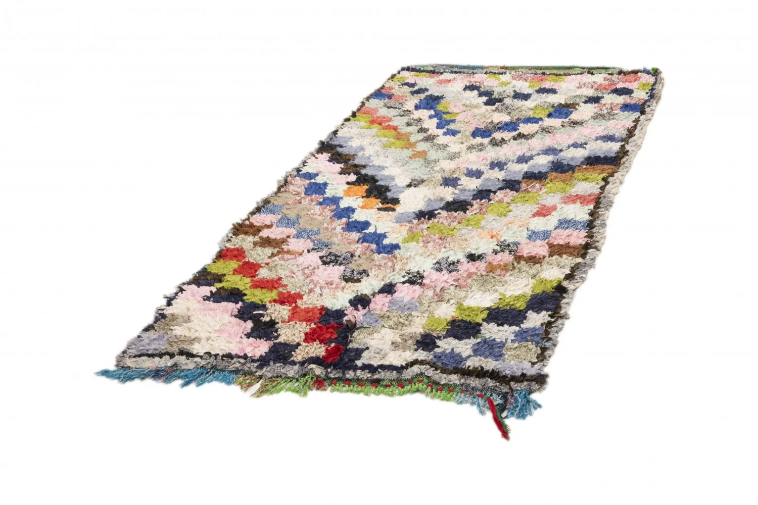 Marokkaanse Berber tapijt Boucherouite 210 x 115 cm