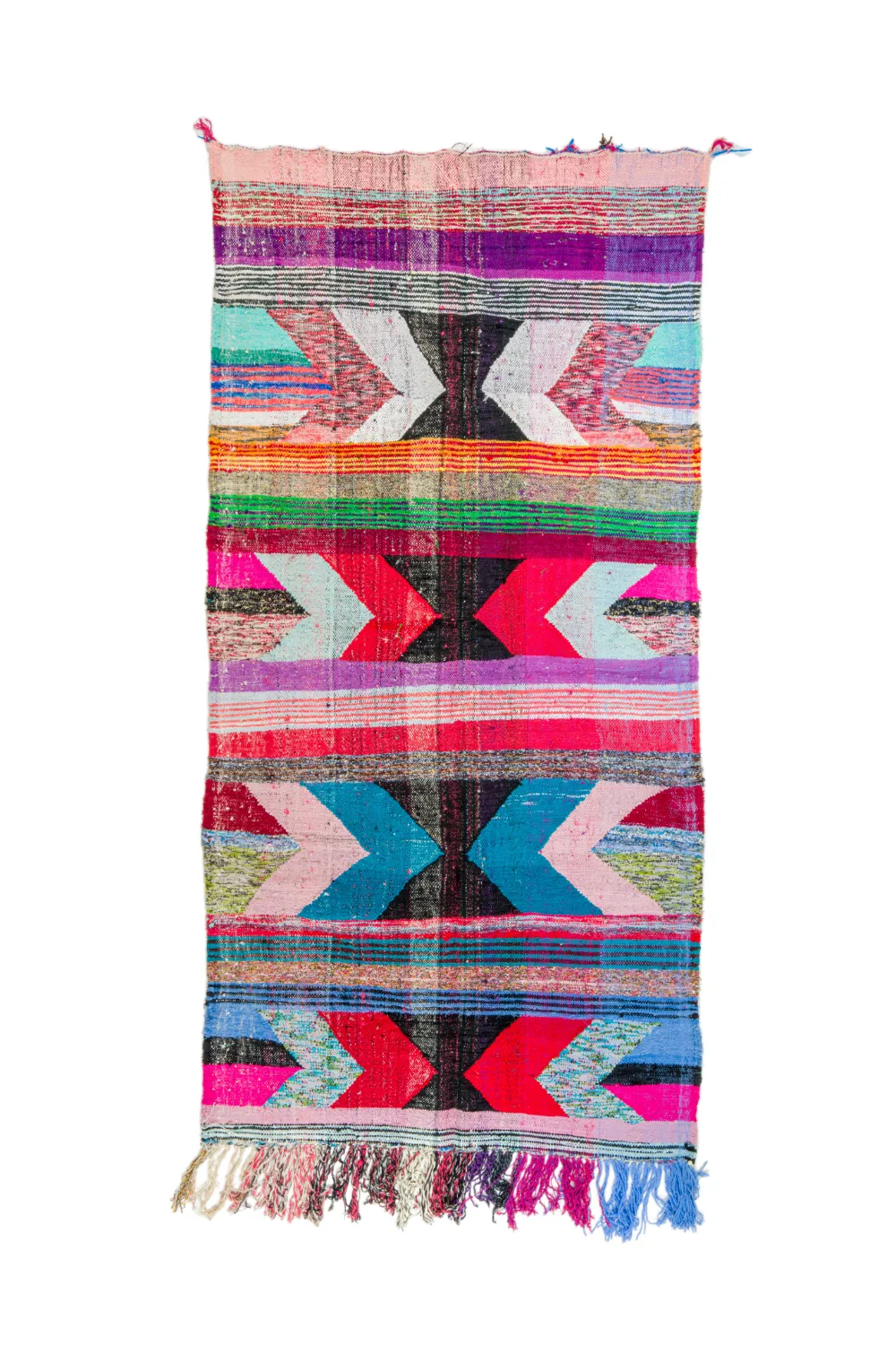 Marokkaanse Berber tapijt Boucherouite 135 x 270 cm