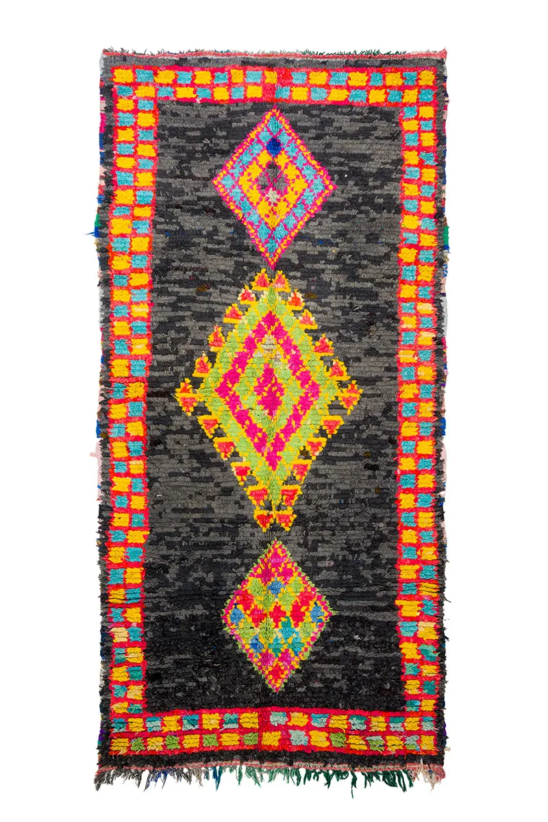 Marokkaanse Berber tapijt Boucherouite 135 x 290 cm