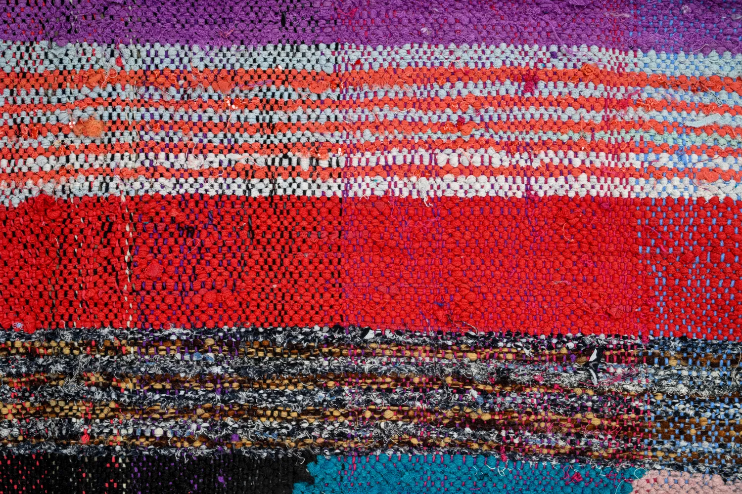 Marokkaanse Berber tapijt Boucherouite 135 x 270 cm