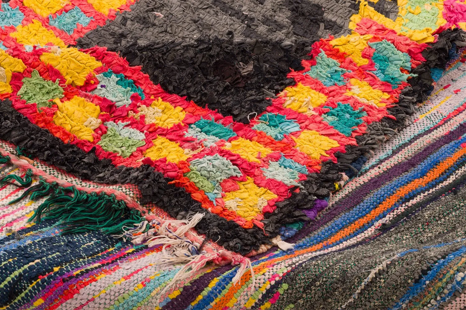 Marokkaanse Berber tapijt Boucherouite 135 x 290 cm