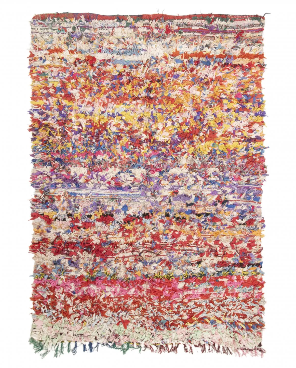 Marokkaanse Berber tapijt Boucherouite 205 x 140 cm