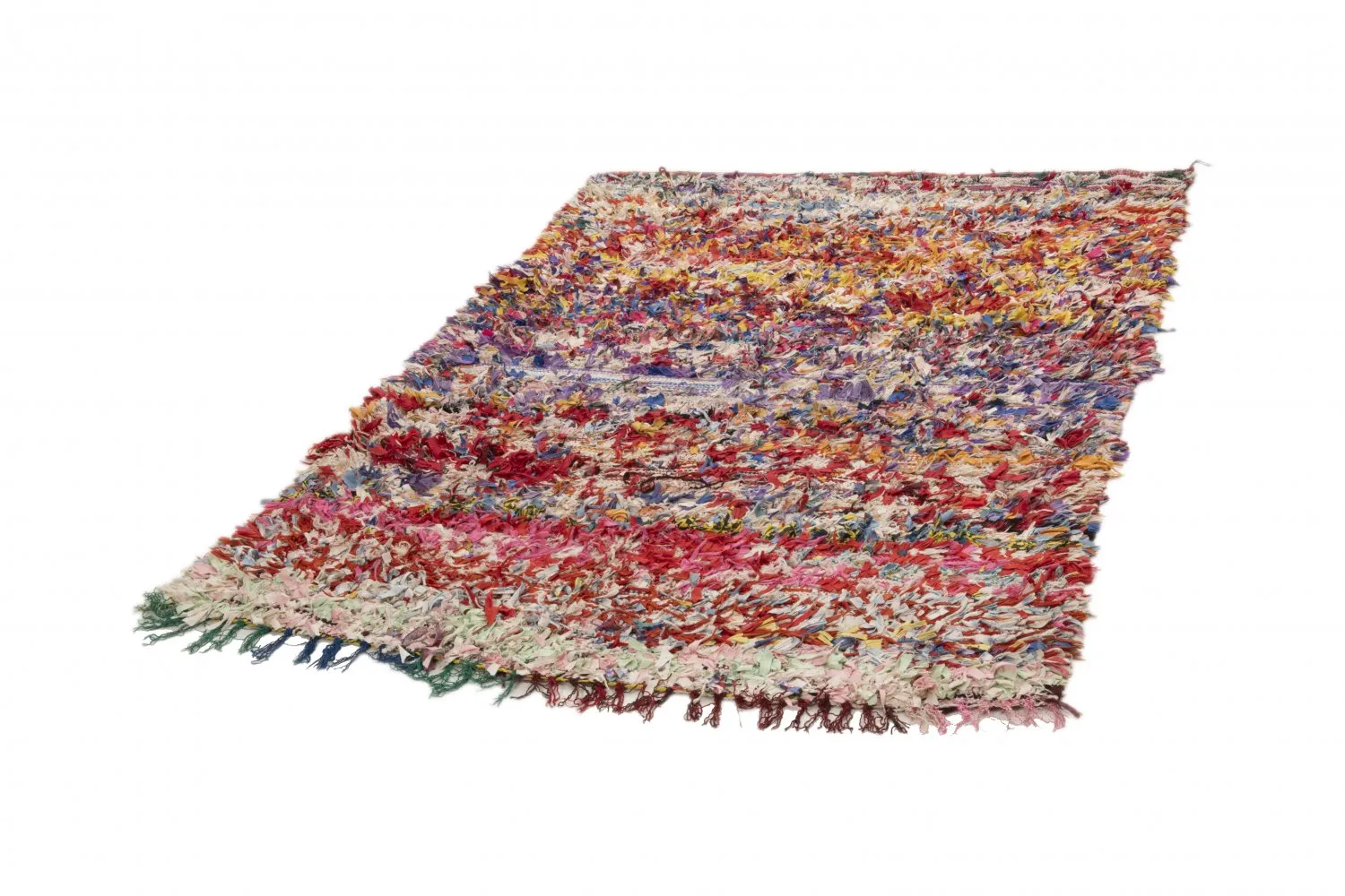 Marokkaanse Berber tapijt Boucherouite 205 x 140 cm