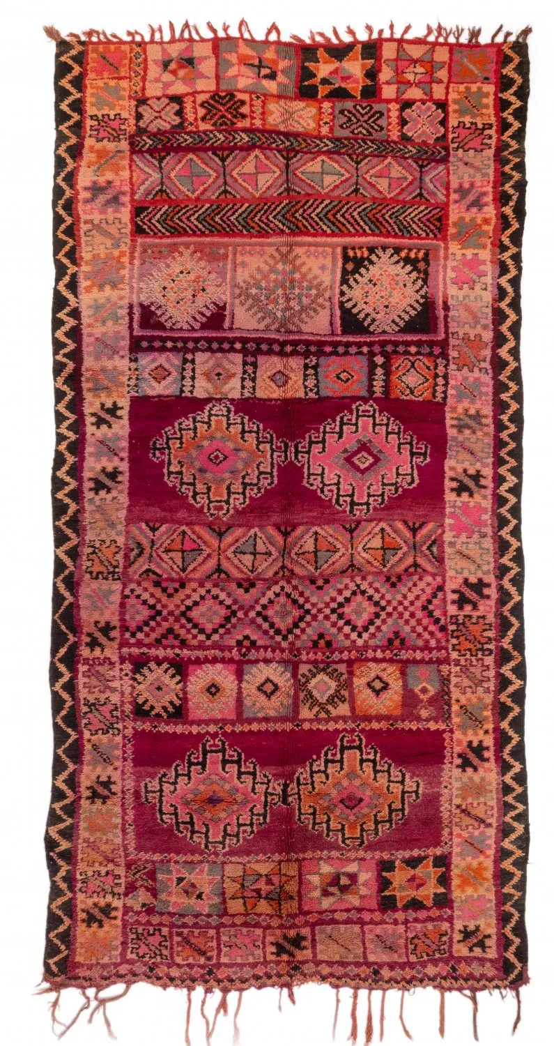 Kelim Marokkaanse Berber tapijt Azilal 370 x 190 cm