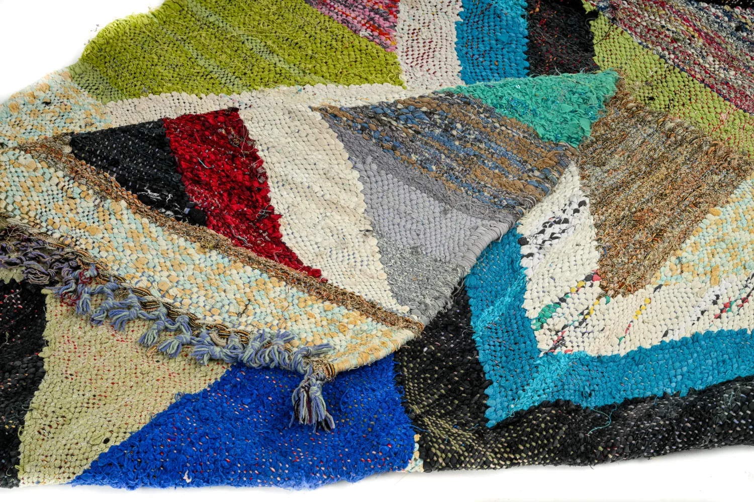 Marokkaanse Berber tapijt Boucherouite 125 x 250 cm