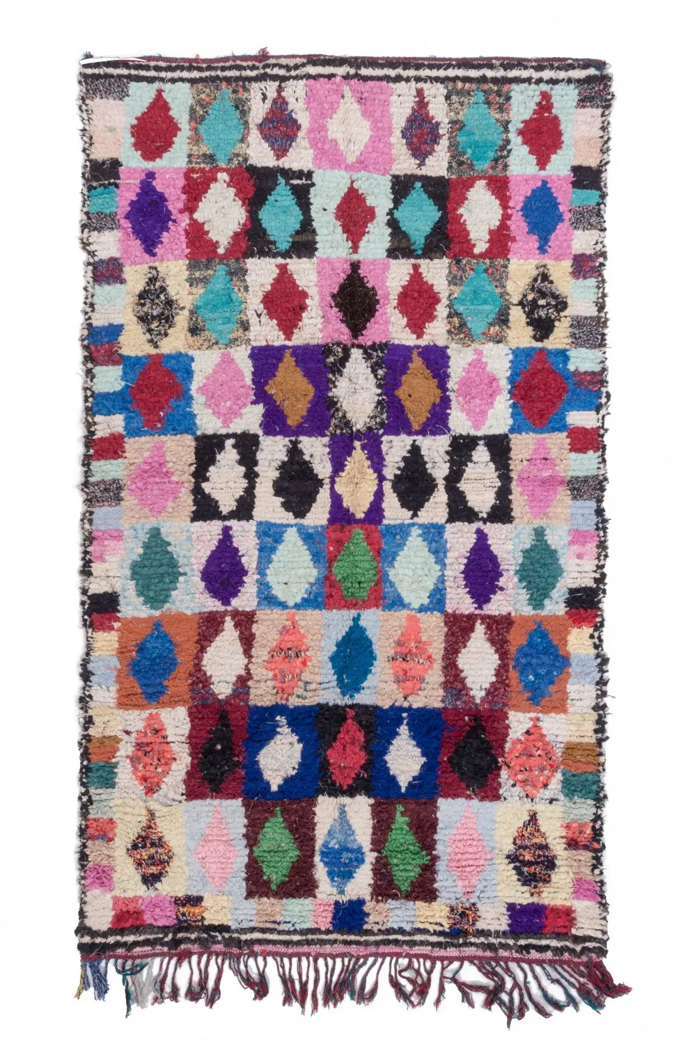 Marokkaanse Berber tapijt Boucherouite 255 x 145 cm
