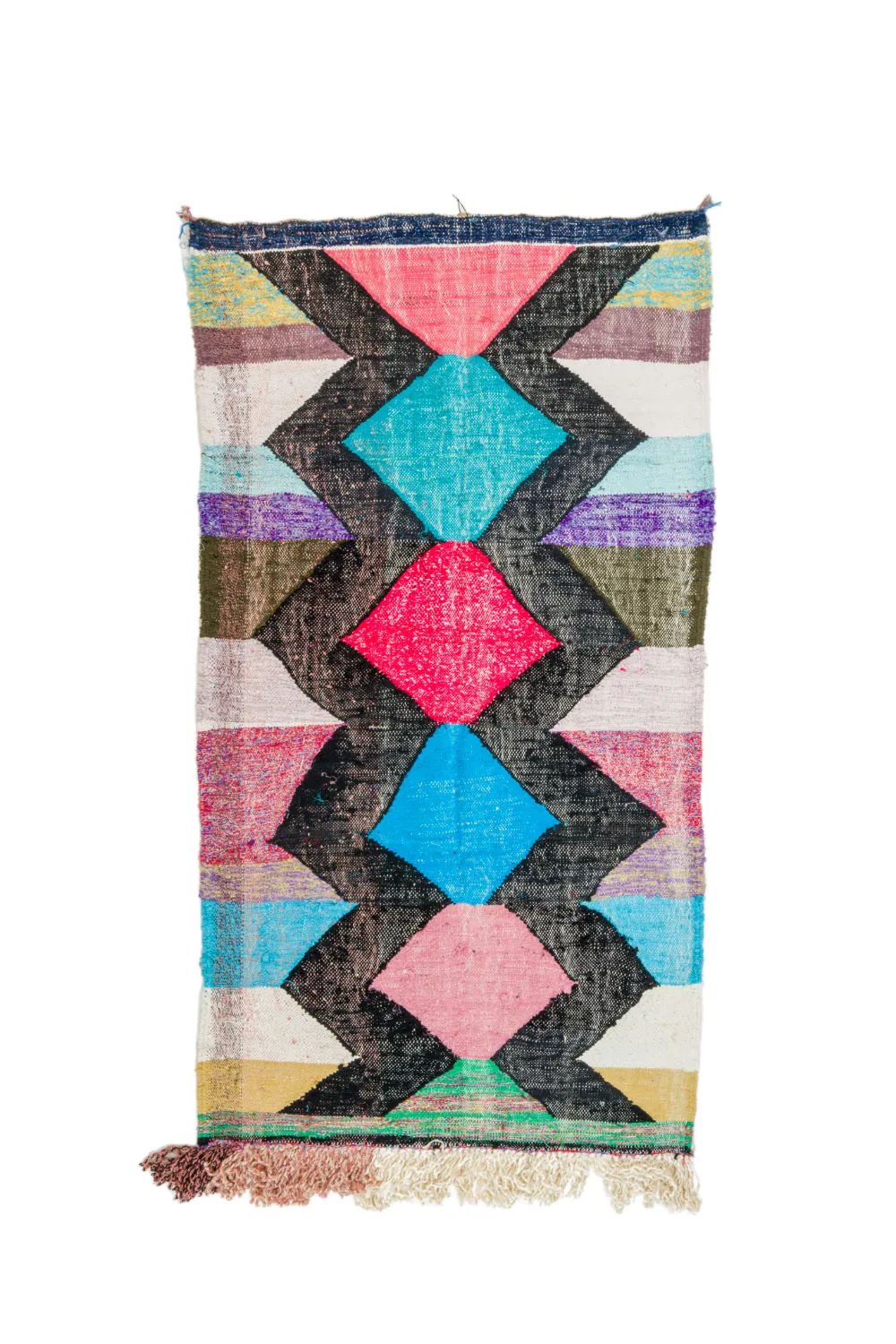 Marokkaanse Berber tapijt Boucherouite 120 x 230 cm