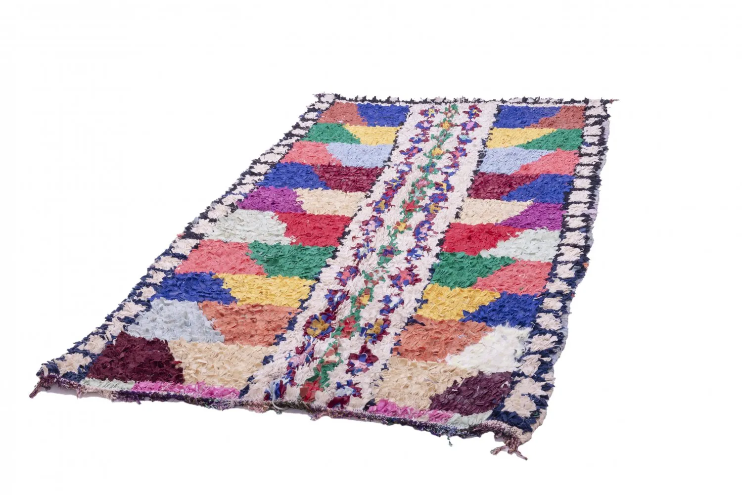 Marokkaanse Berber tapijt Boucherouite 205 x 115 cm