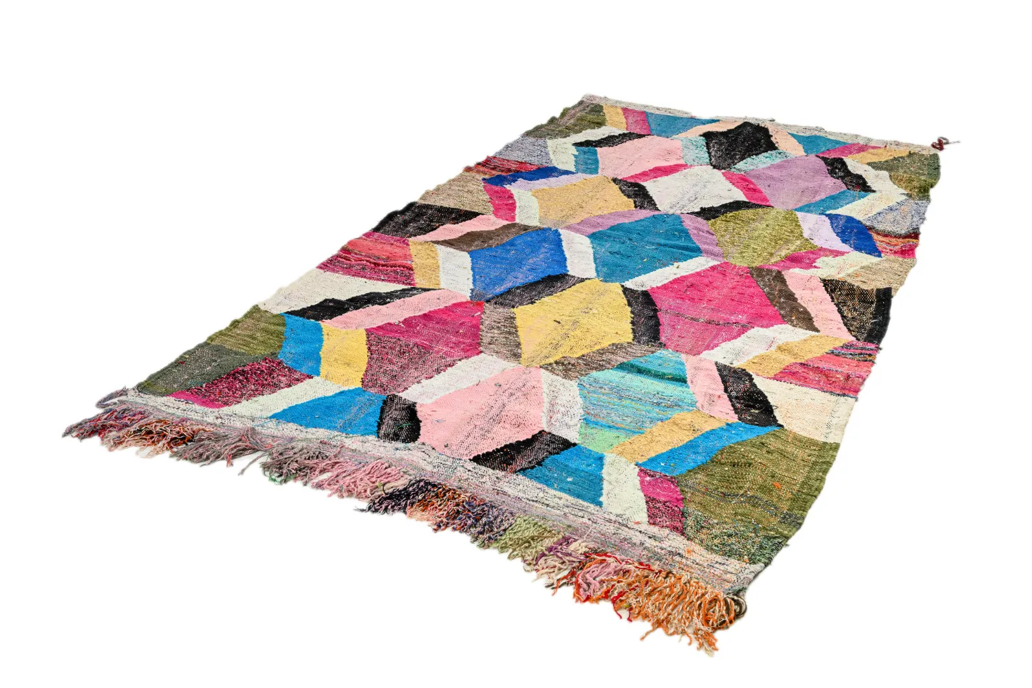 Marokkaanse Berber tapijt Boucherouite 150 x 275 cm