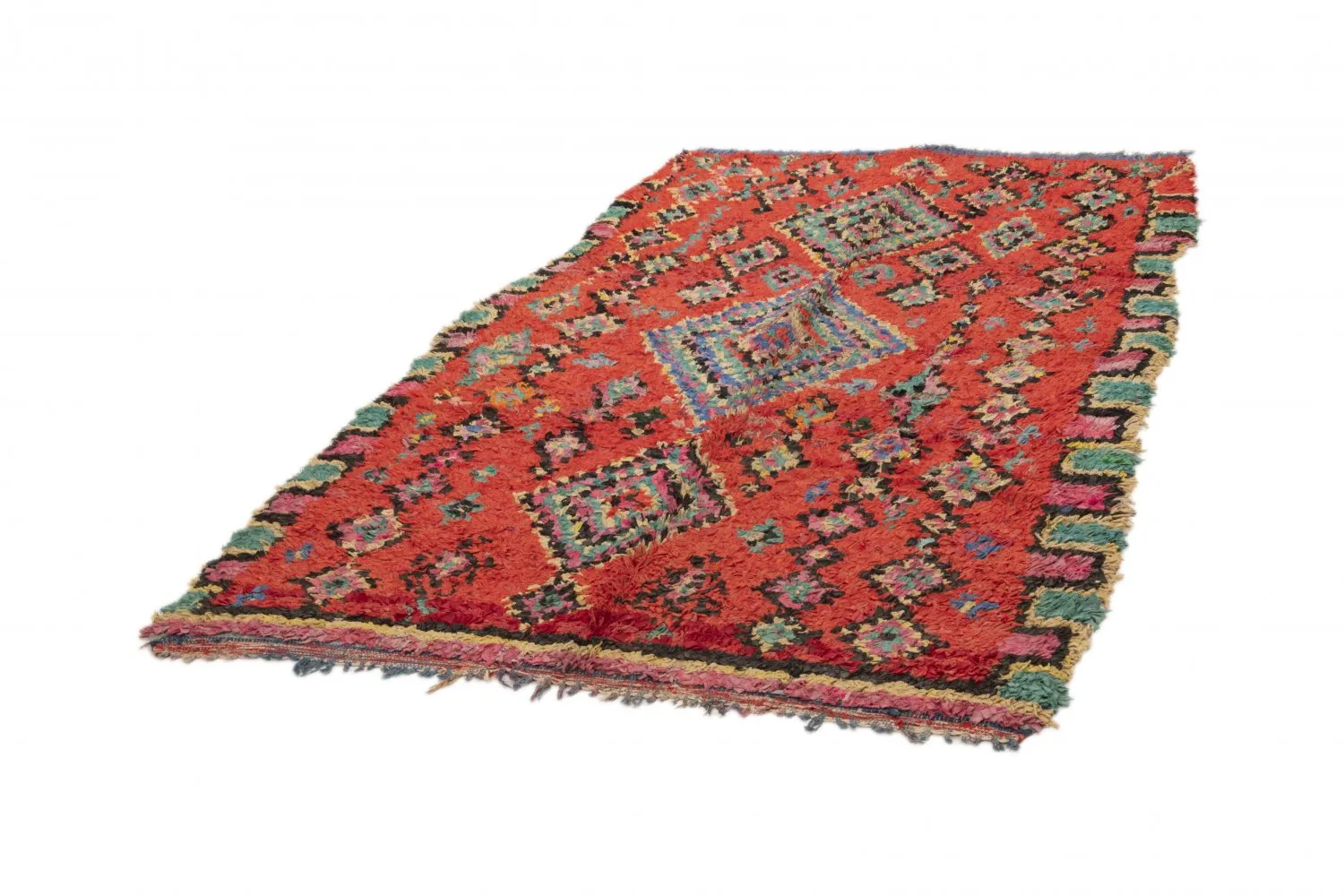 Marokkaanse Berber tapijt Boucherouite 245 x 140 cm