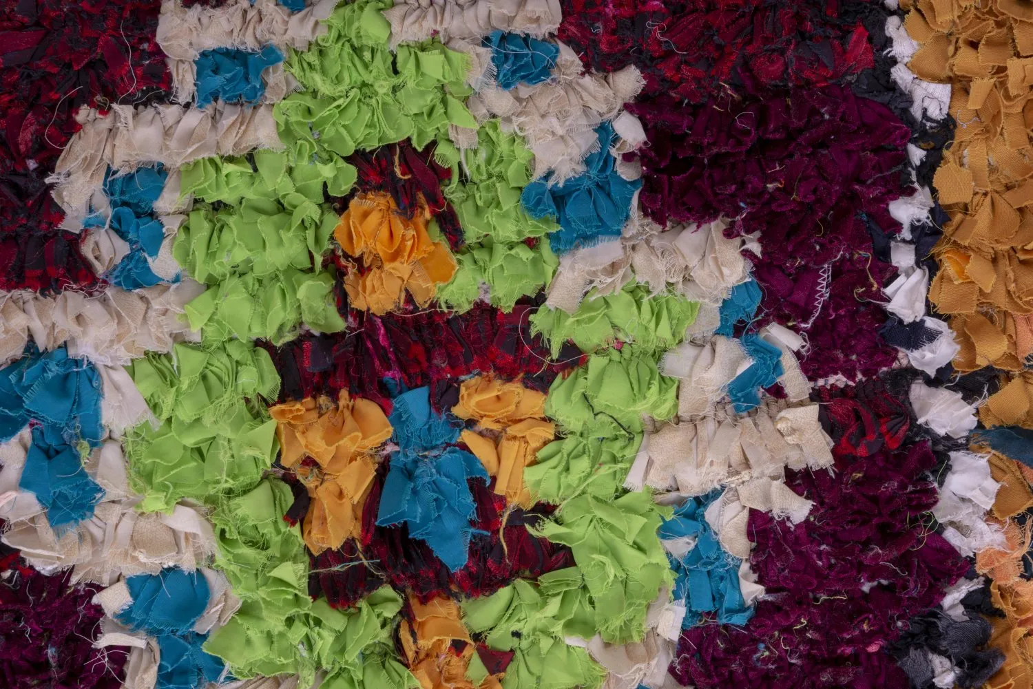 Marokkaanse Berber tapijt Boucherouite 245 x 135 cm