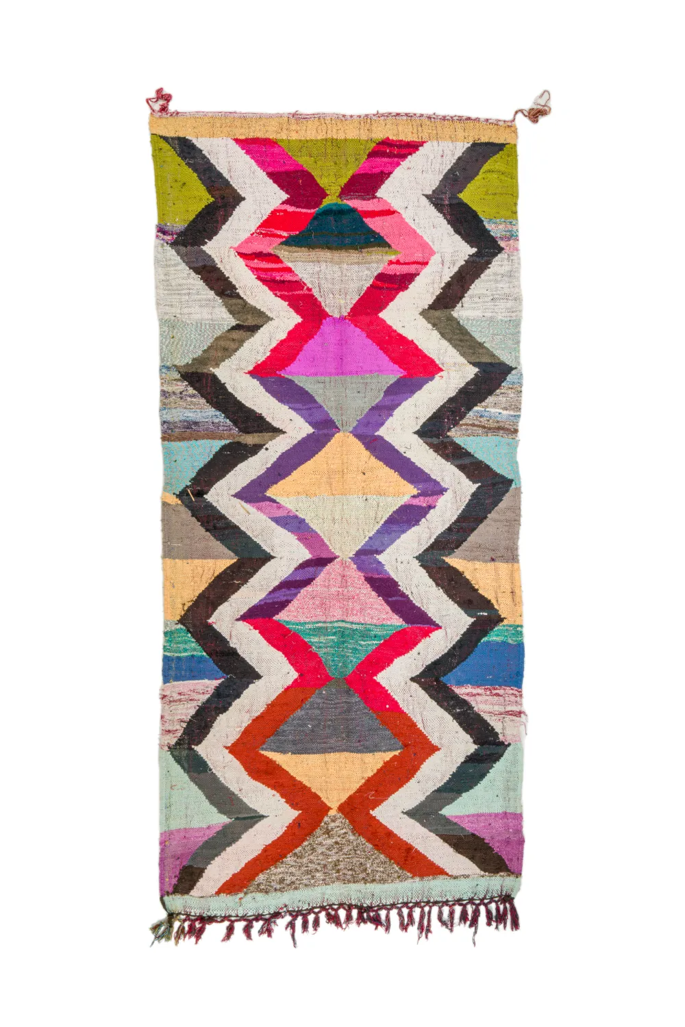 Marokkaanse Berber tapijt Boucherouite 140 x 305 cm