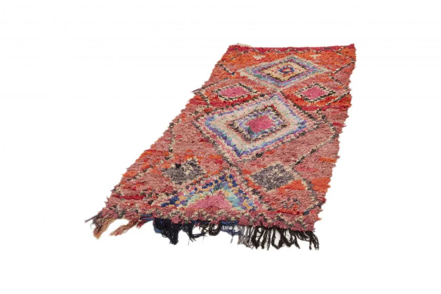 Marokkaanse Berber tapijt Boucherouite 245 x 105 cm
