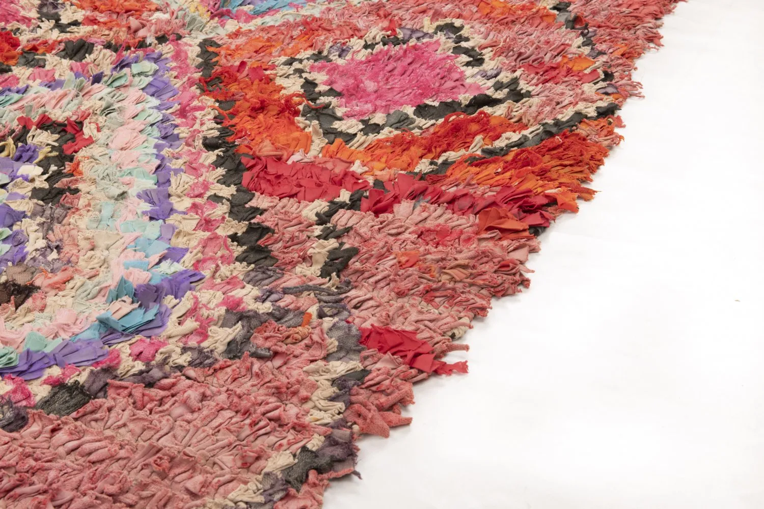 Marokkaanse Berber tapijt Boucherouite 245 x 105 cm