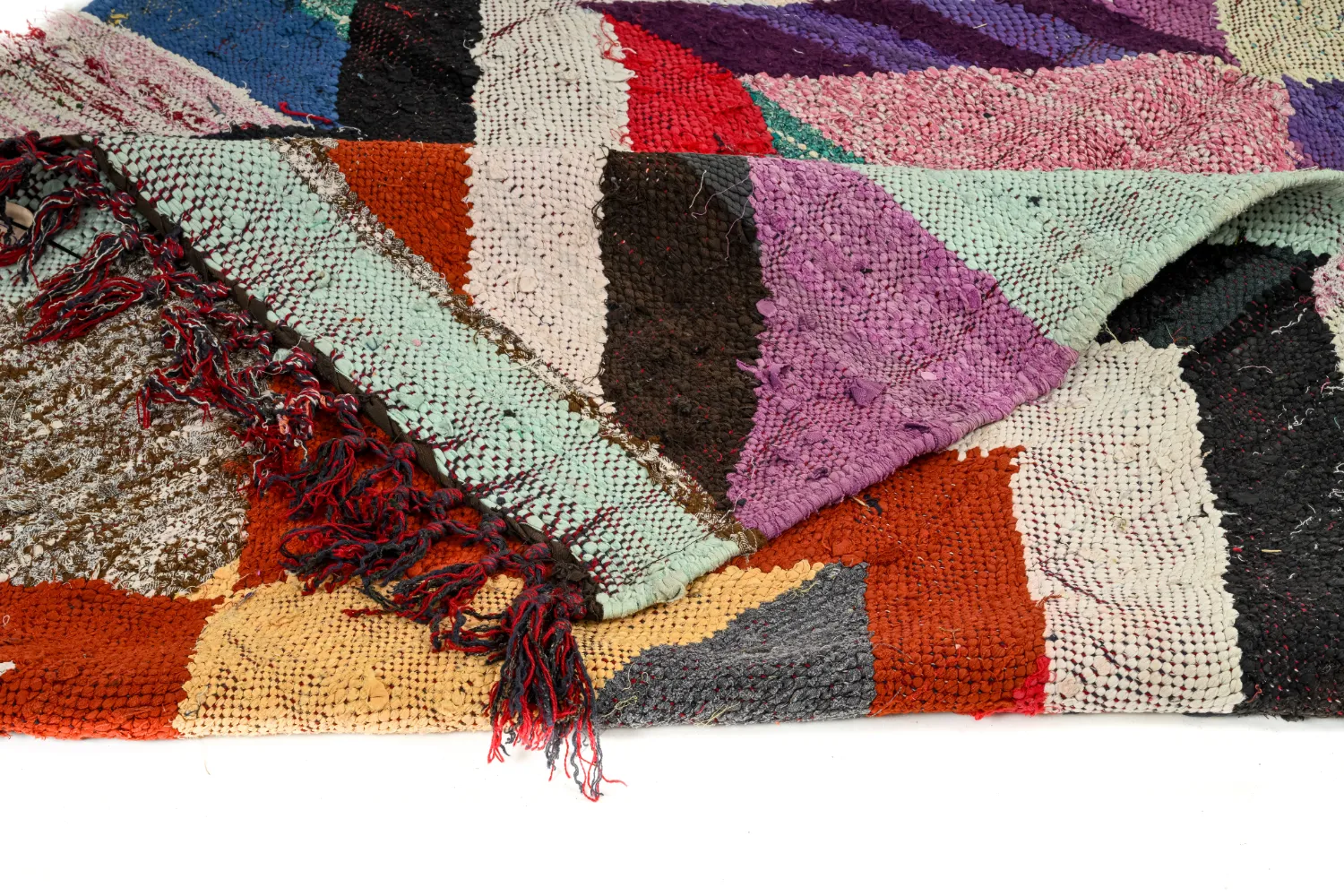 Marokkaanse Berber tapijt Boucherouite 140 x 305 cm