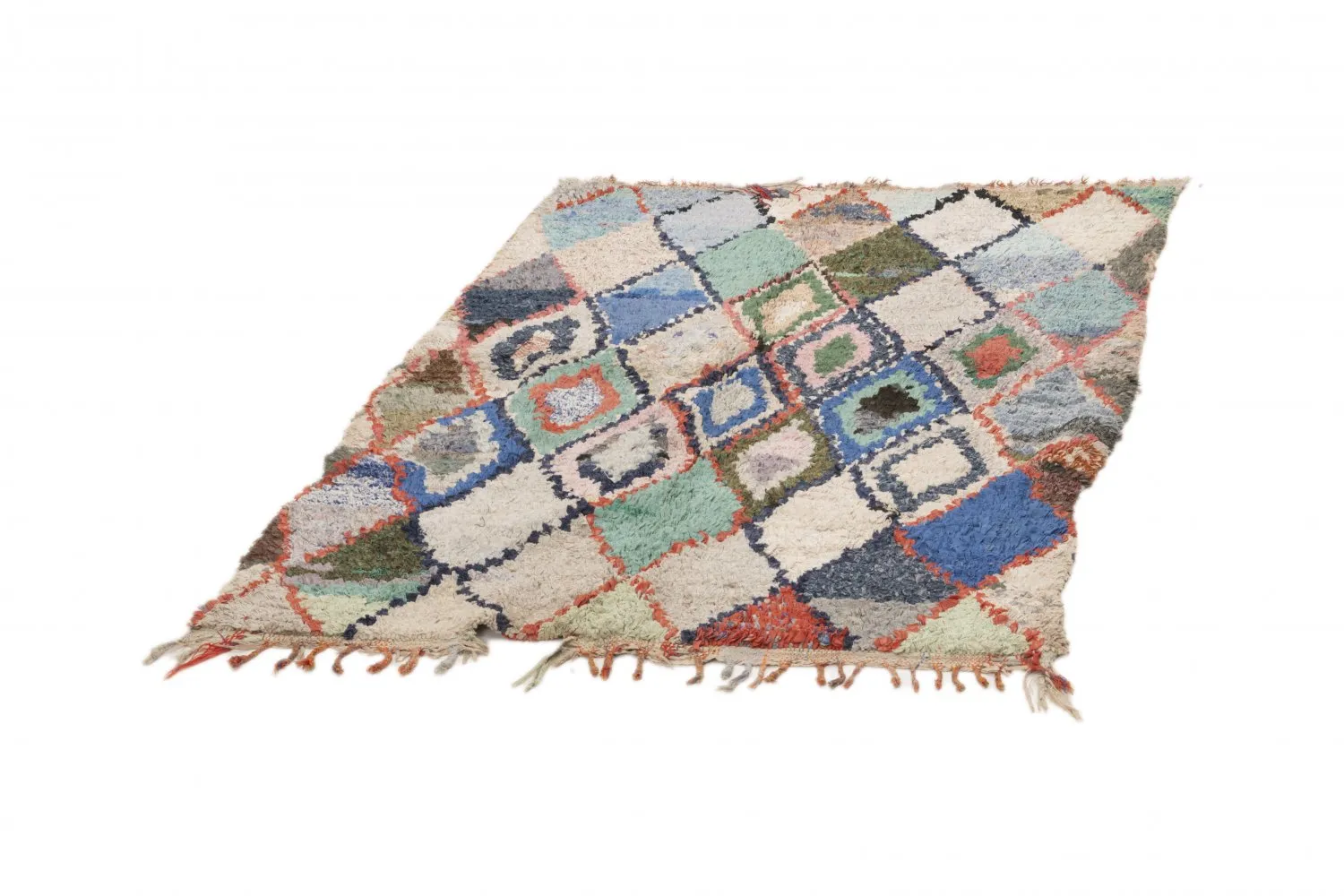 Marokkaanse Berber tapijt Boucherouite 230 x 130 cm