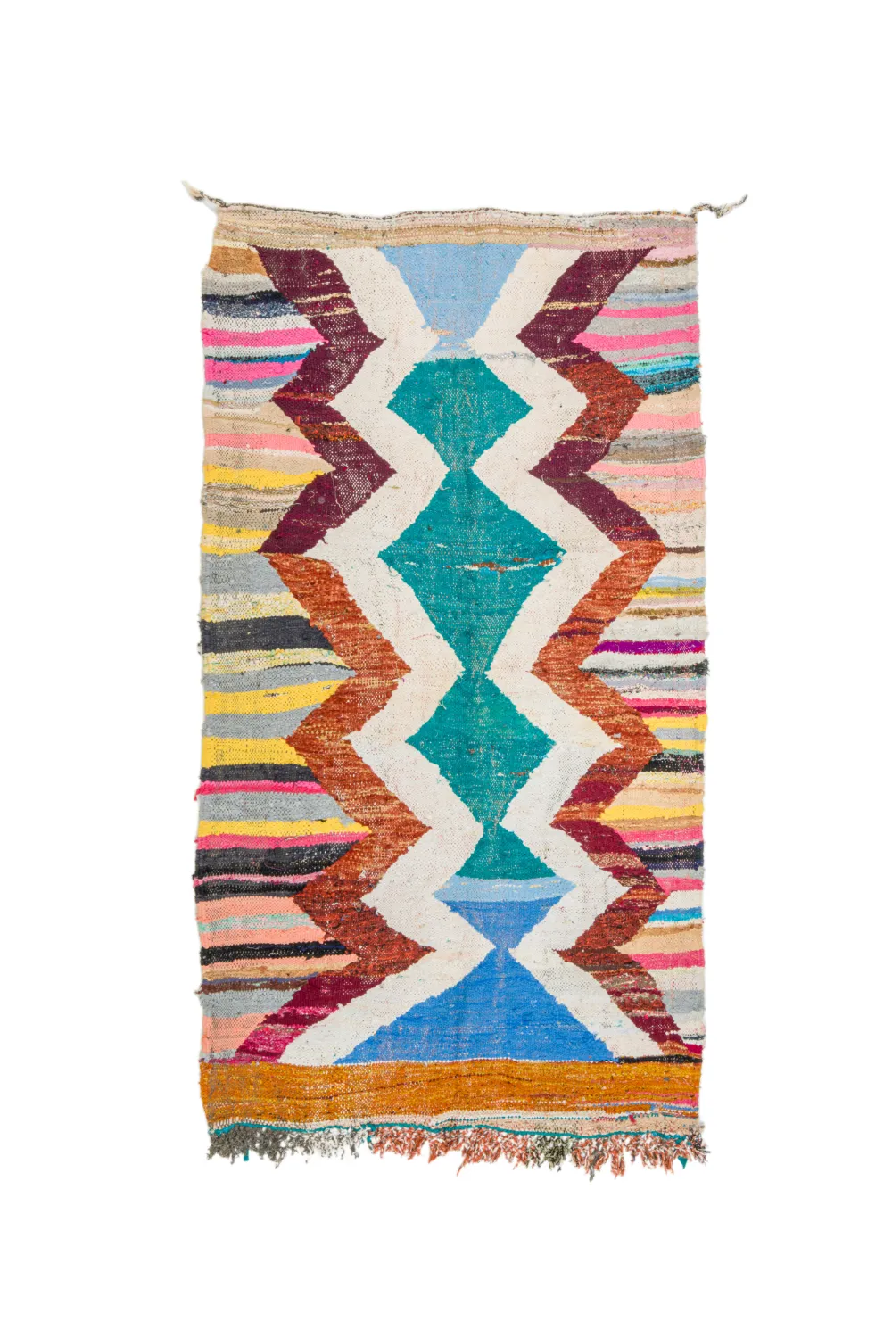 Marokkaanse Berber tapijt Boucherouite 125 x 225 cm