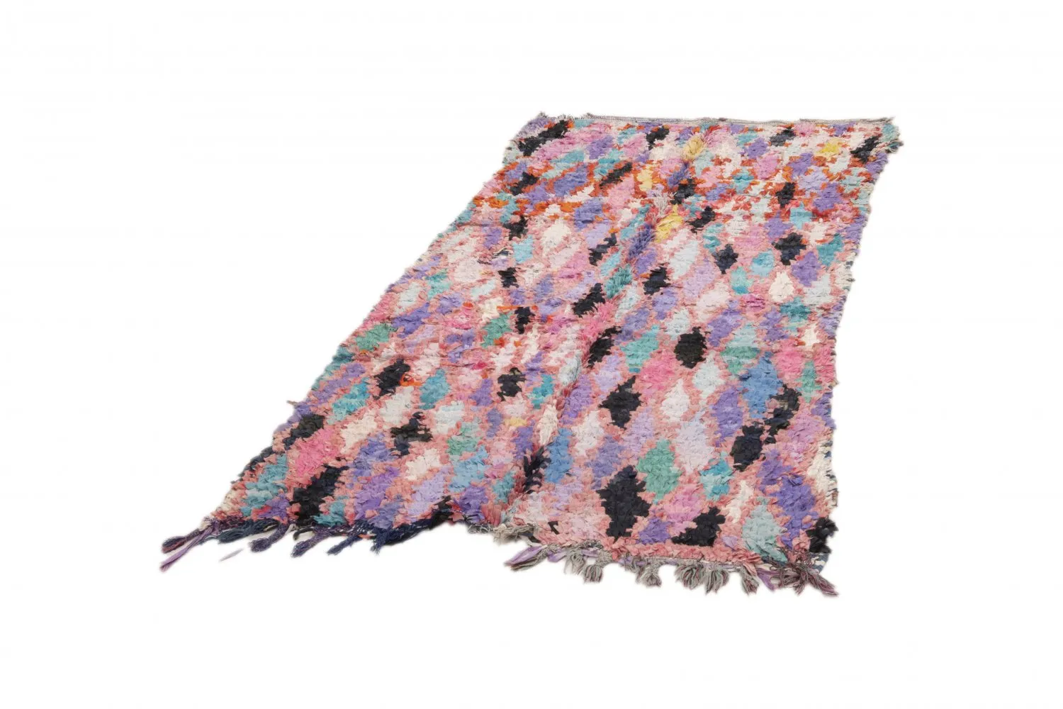 Marokkaanse Berber tapijt Boucherouite 220 x 105 cm