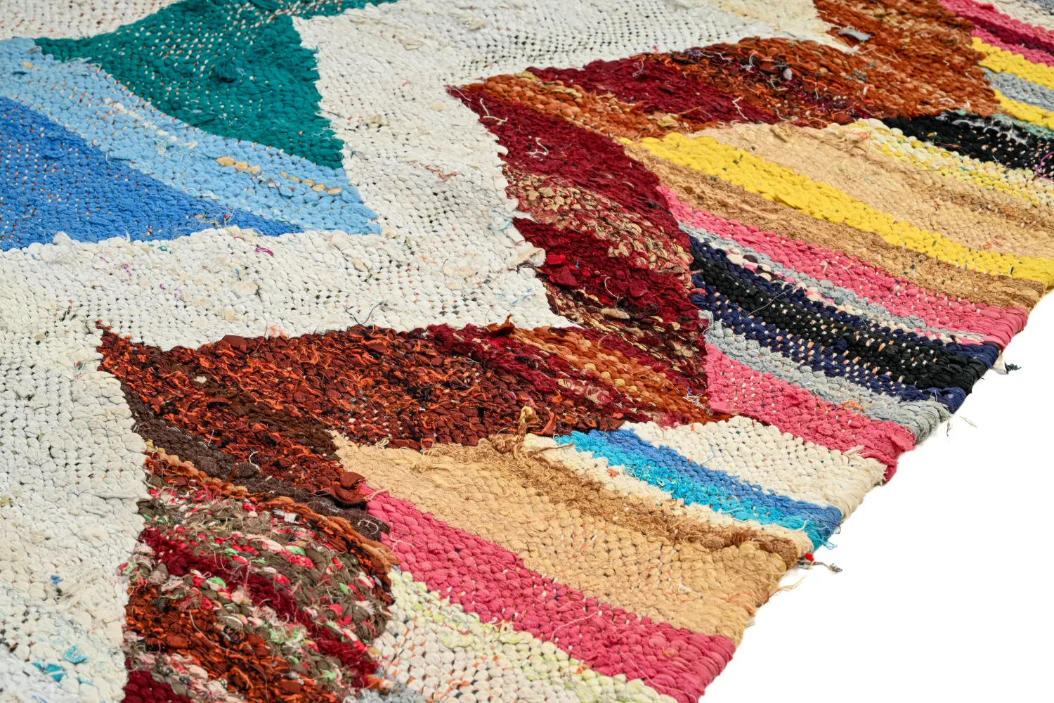 Marokkaanse Berber tapijt Boucherouite 125 x 225 cm