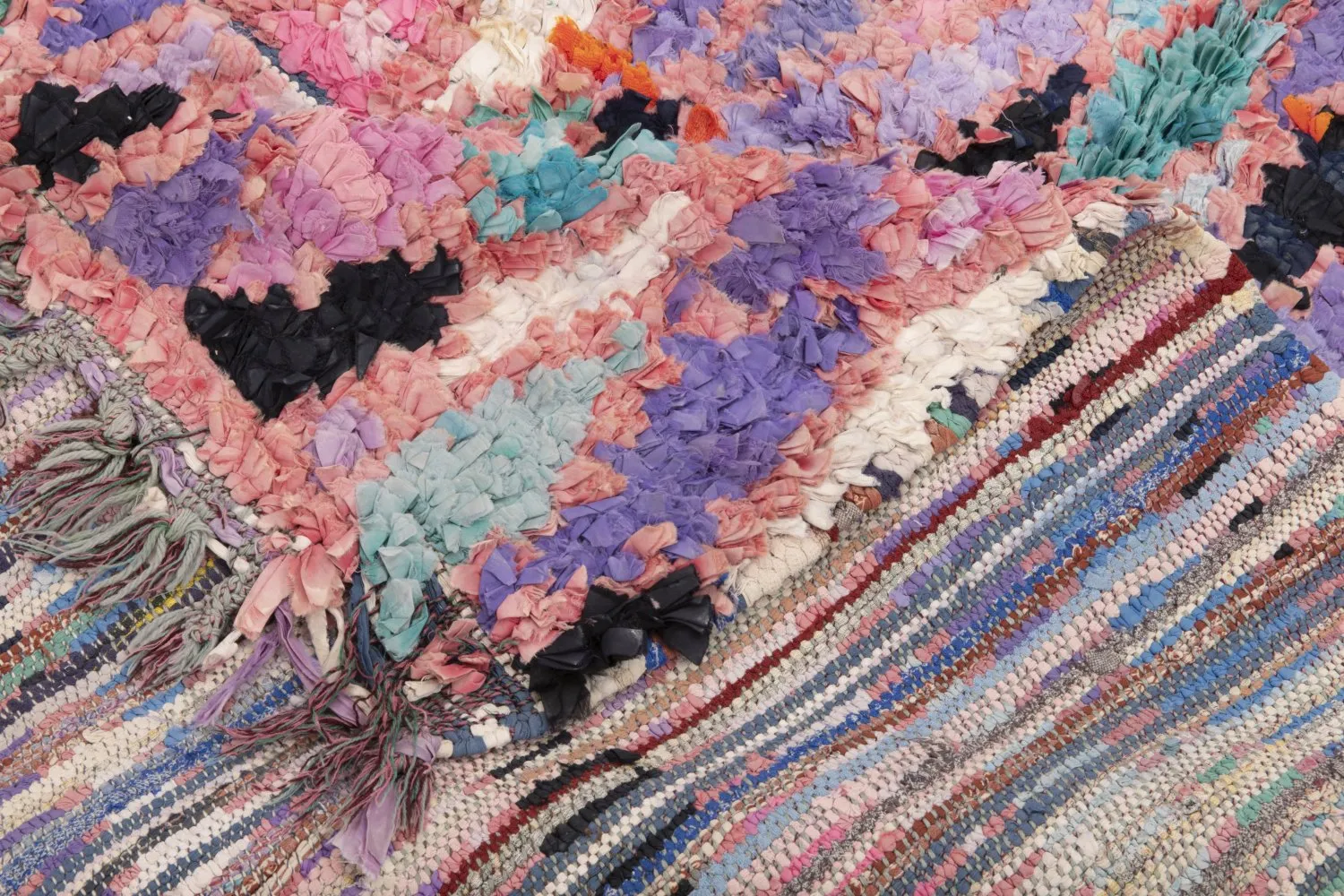 Marokkaanse Berber tapijt Boucherouite 220 x 105 cm