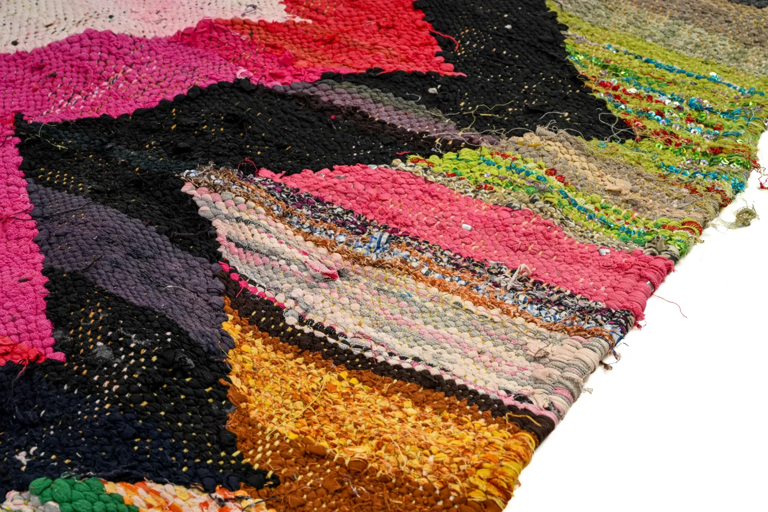 Marokkaanse Berber tapijt Boucherouite 135 x 305 cm