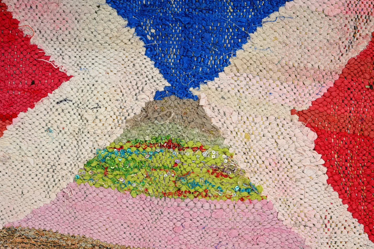 Marokkaanse Berber tapijt Boucherouite 135 x 305 cm