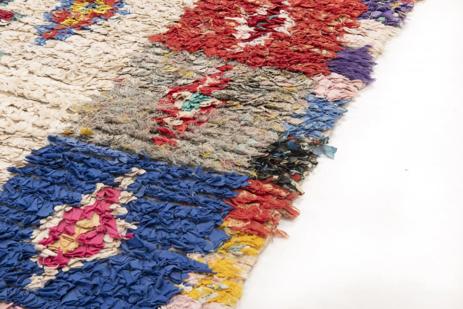 Marokkaanse Berber tapijt Boucherouite 155 x 120 cm