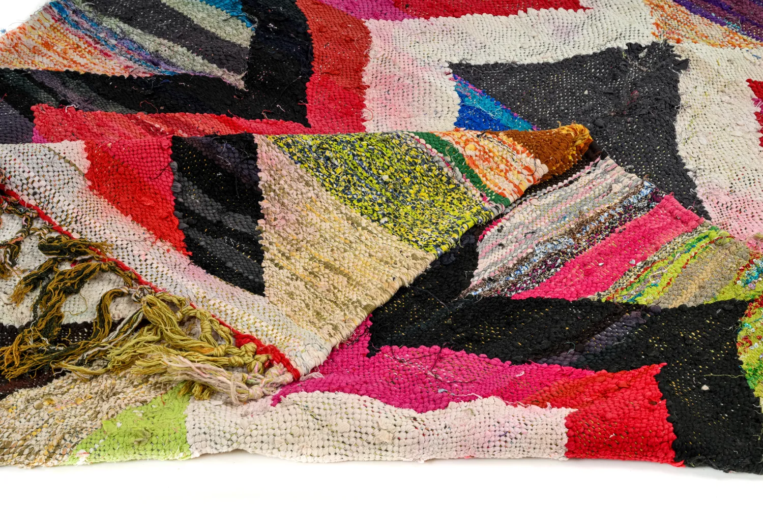 Marokkaanse Berber tapijt Boucherouite 135 x 305 cm