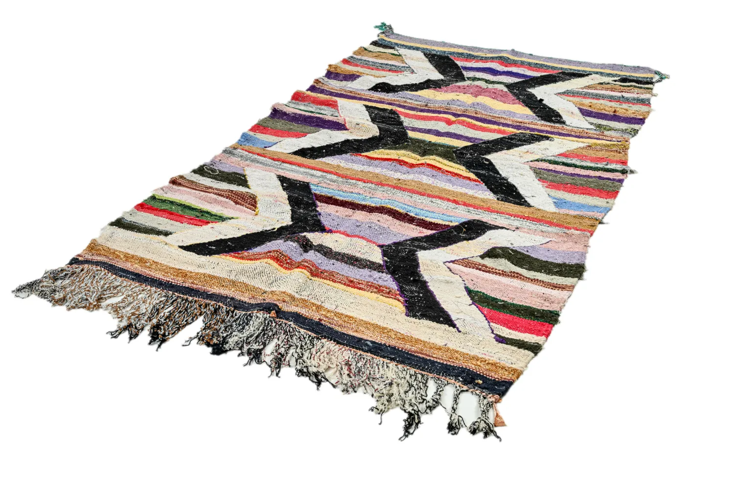 Marokkaanse Berber tapijt Boucherouite 125 x 230 cm