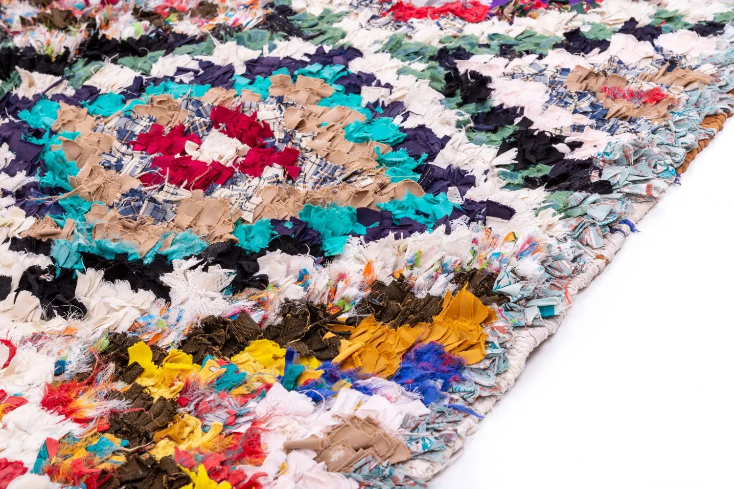 Marokkaanse Berber tapijt Boucherouite 235 x 130 cm