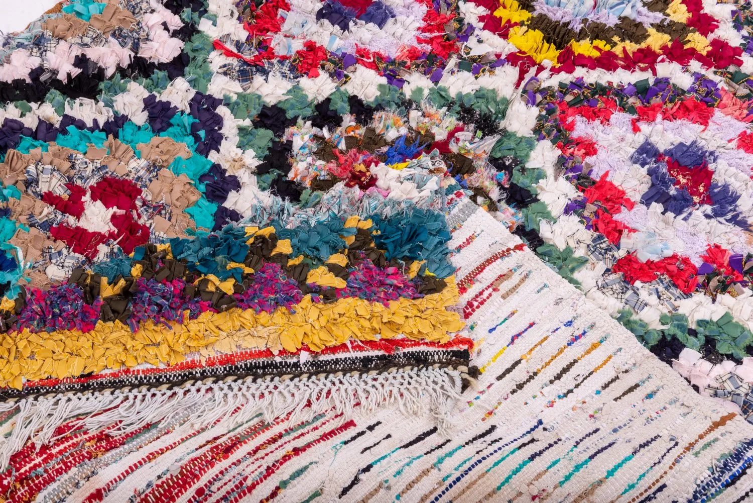 Marokkaanse Berber tapijt Boucherouite 235 x 130 cm