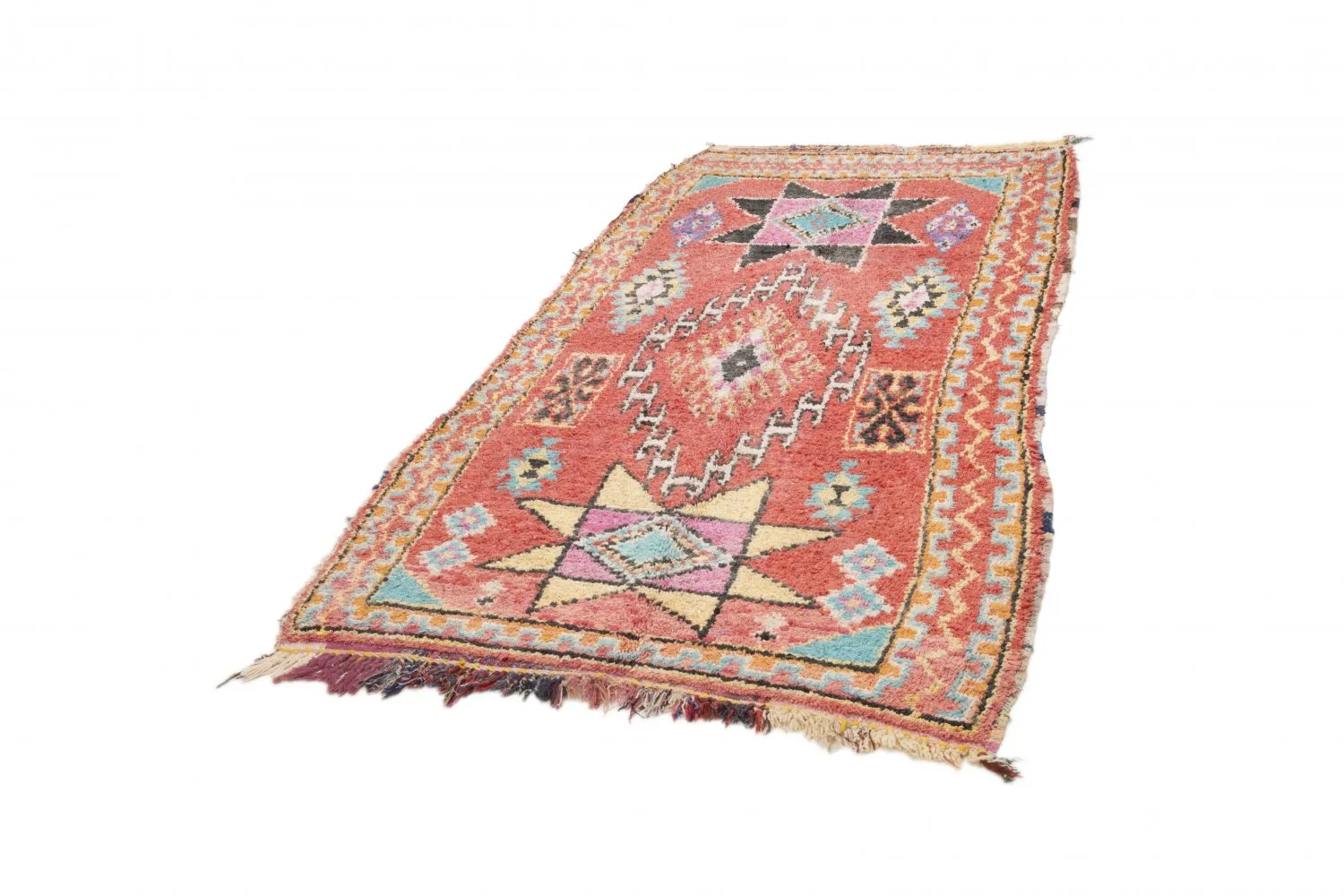 Marokkaanse Berber tapijt Boucherouite 275 x 130 cm