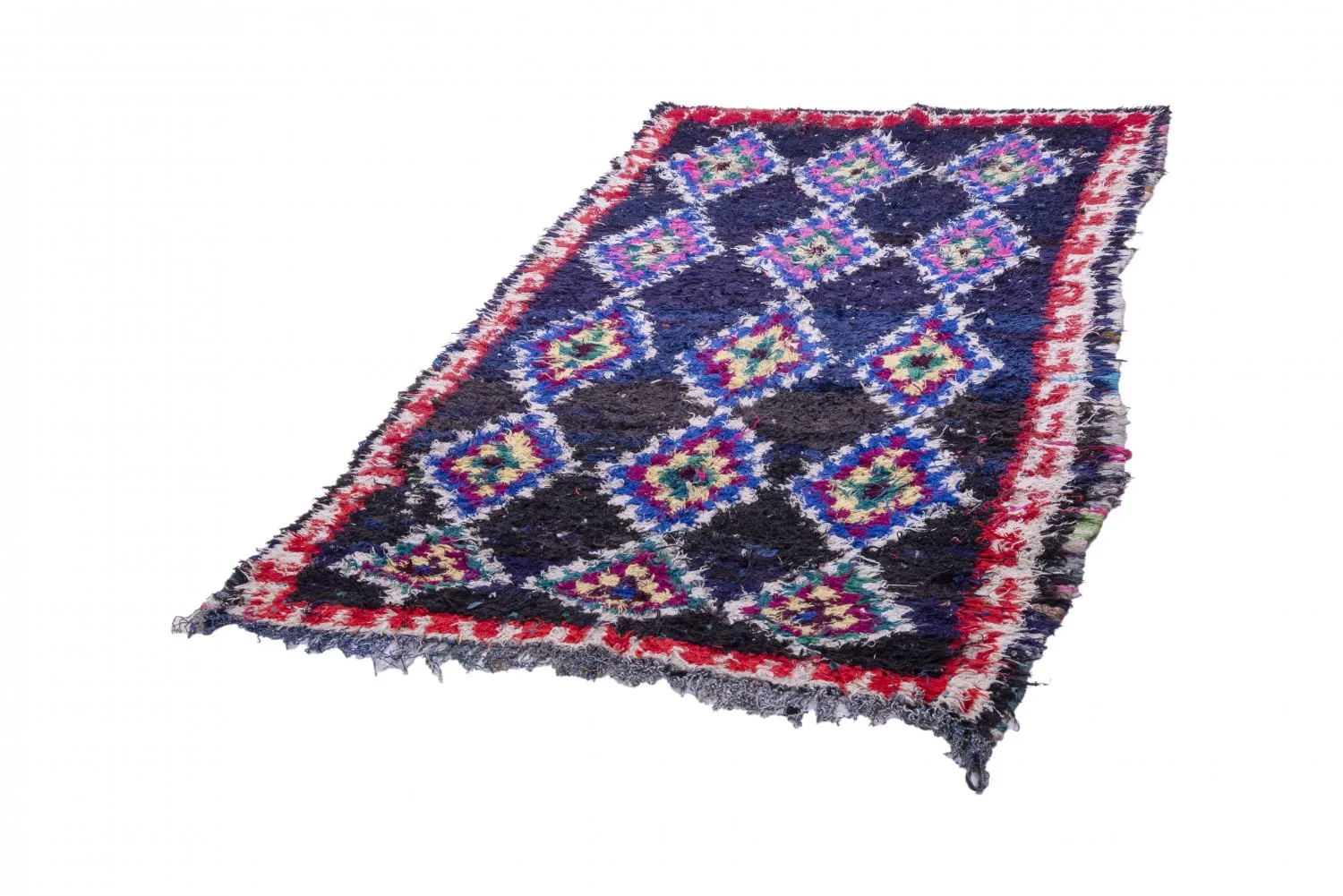 Marokkaanse Berber tapijt Boucherouite 265 x 140 cm