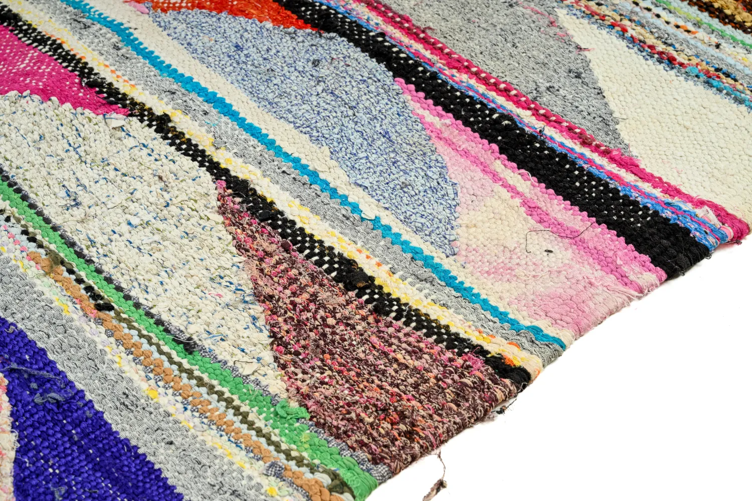 Marokkaanse Berber tapijt Boucherouite 145 x 250 cm