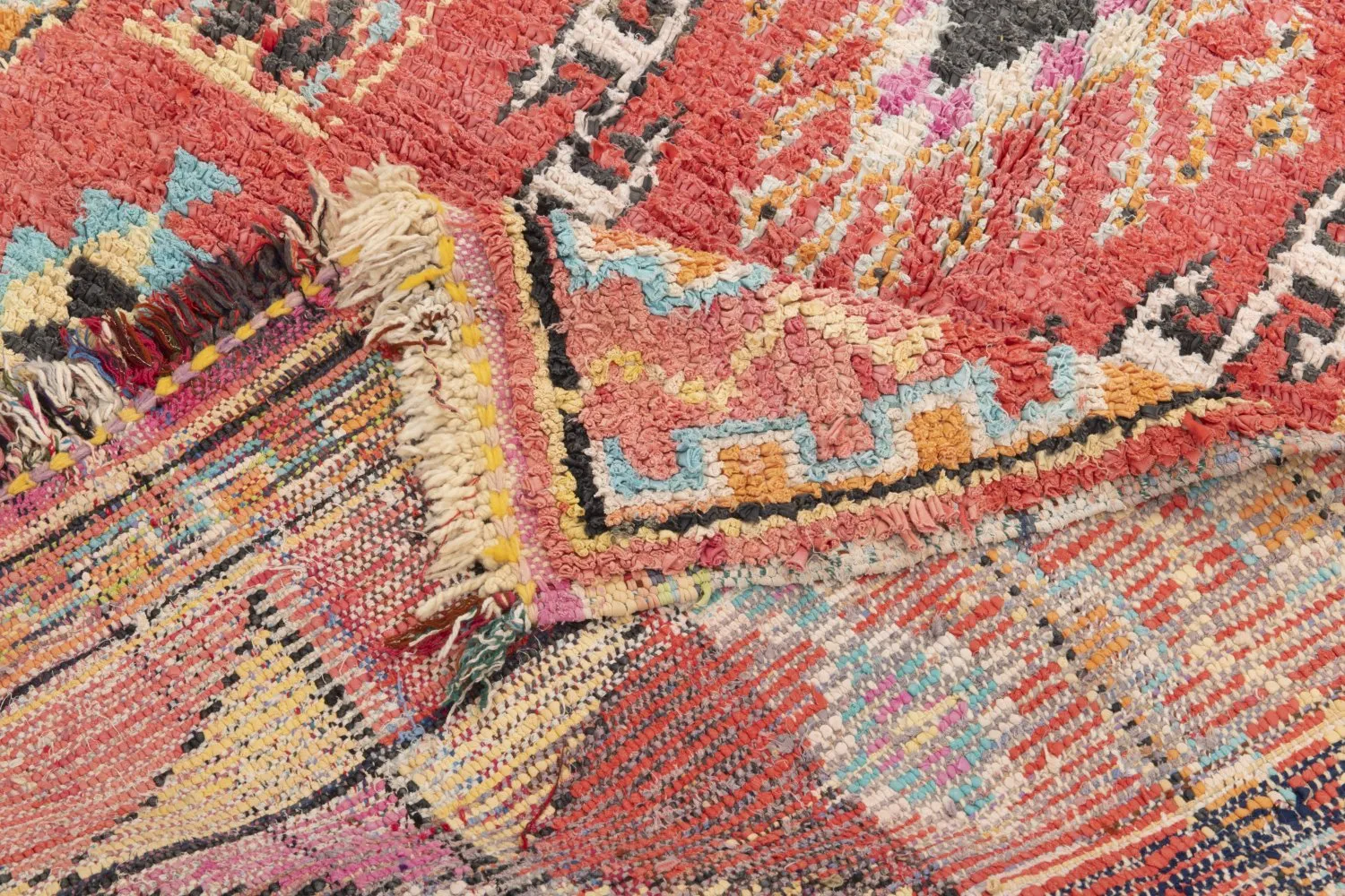 Marokkaanse Berber tapijt Boucherouite 275 x 130 cm
