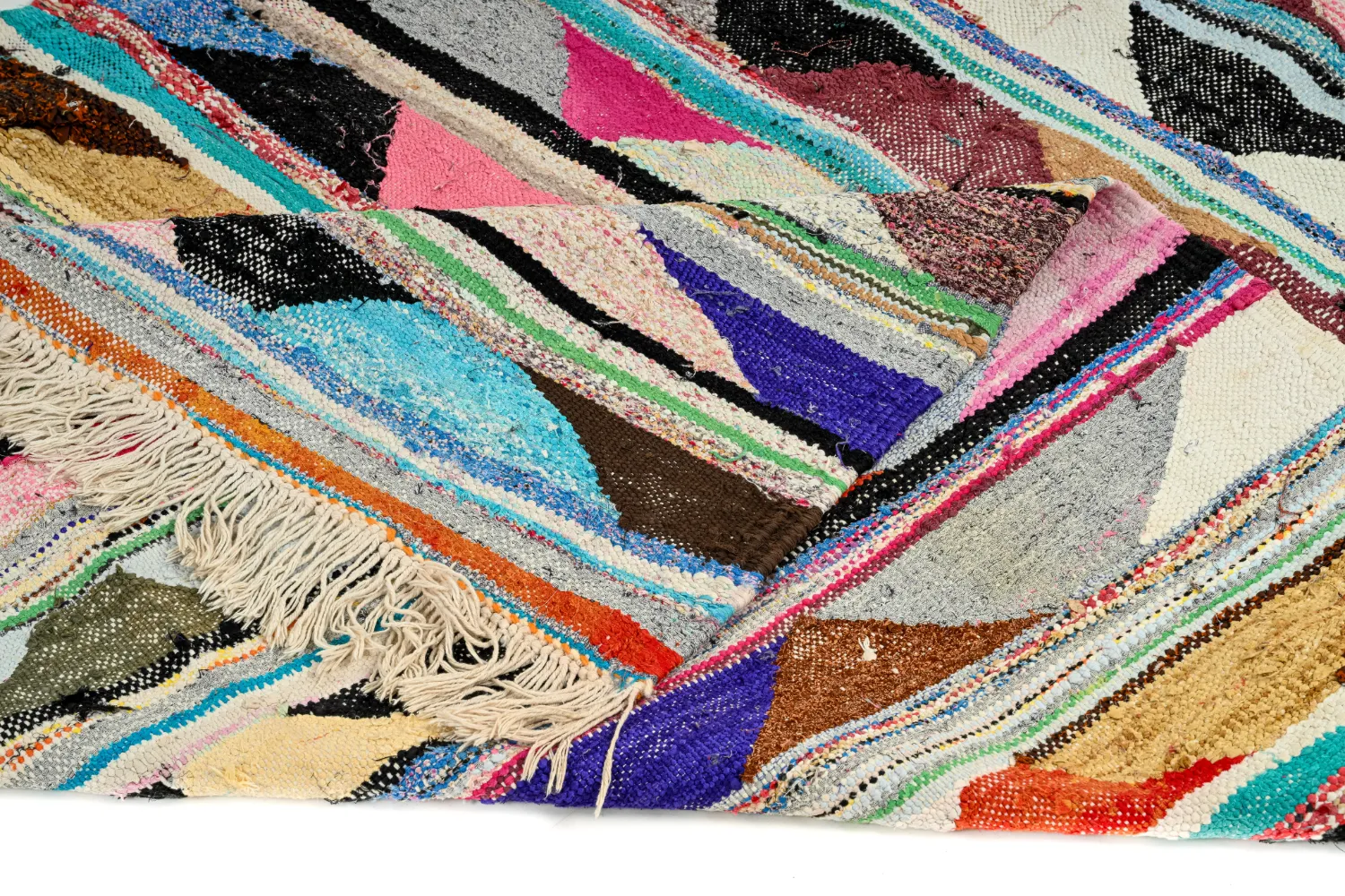 Marokkaanse Berber tapijt Boucherouite 145 x 250 cm