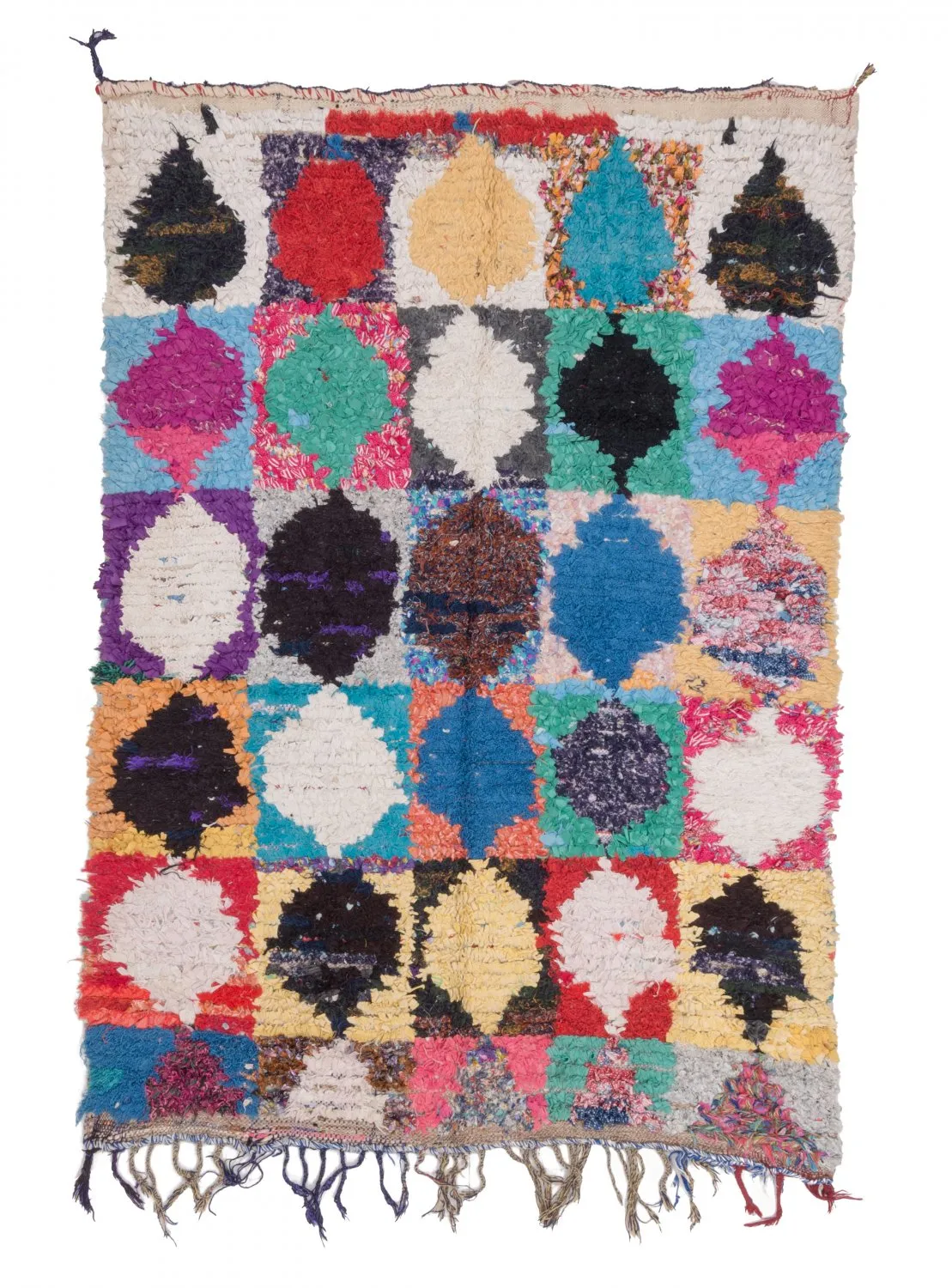 Marokkaanse Berber tapijt Boucherouite 210 x 130 cm