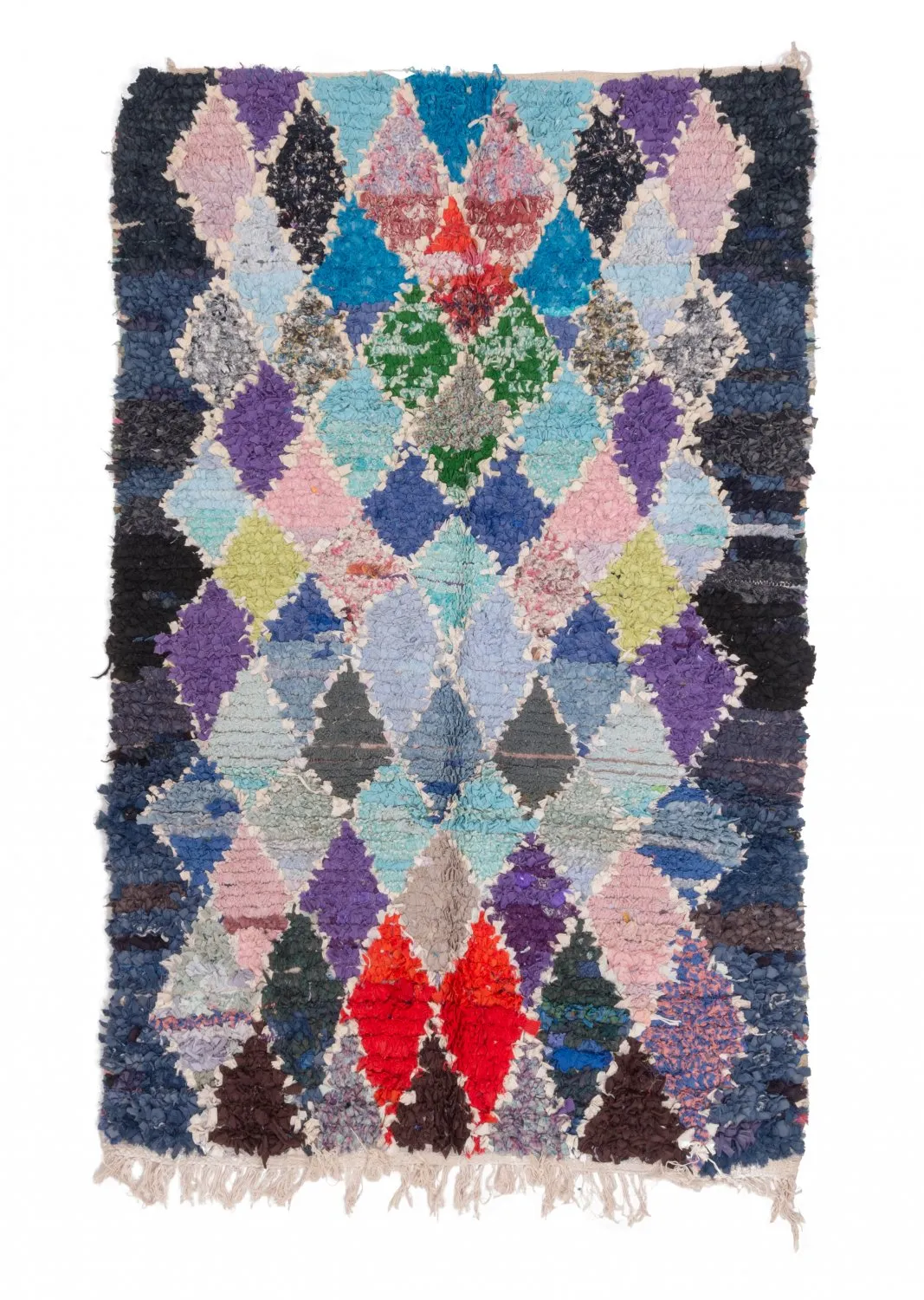 Marokkaanse Berber tapijt Boucherouite 215 x 135 cm
