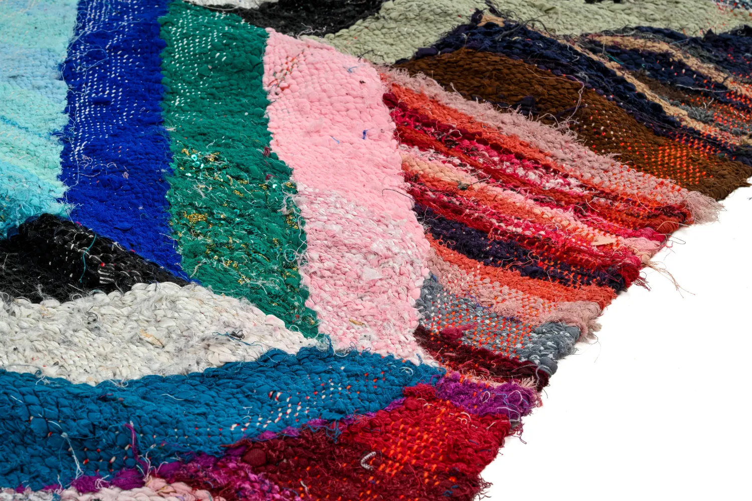 Marokkaanse Berber tapijt Boucherouite 135 x 275 cm