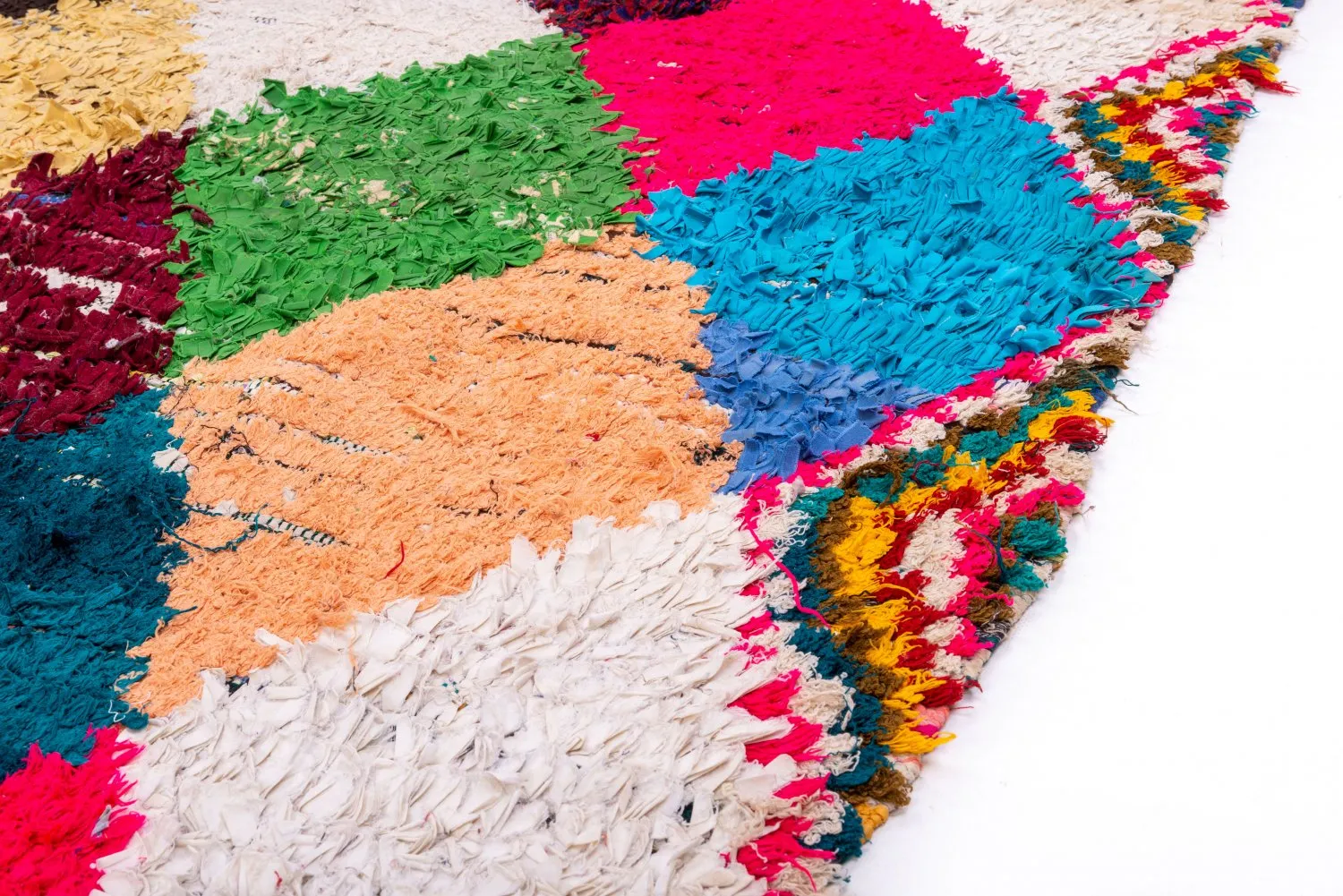 Marokkaanse Berber tapijt Boucherouite 230 x 145 cm