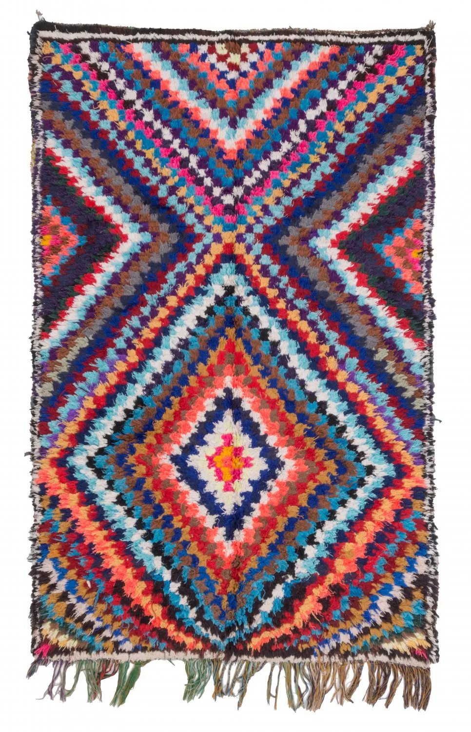 Marokkaanse Berber tapijt Boucherouite 210 x 140 cm