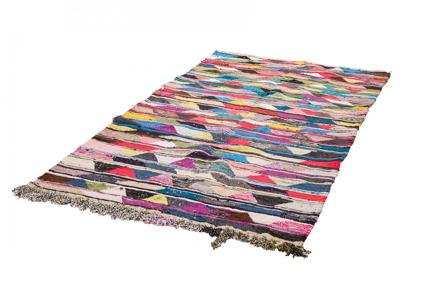 Marokkaanse Berber tapijt Boucherouite 130 x 225 cm