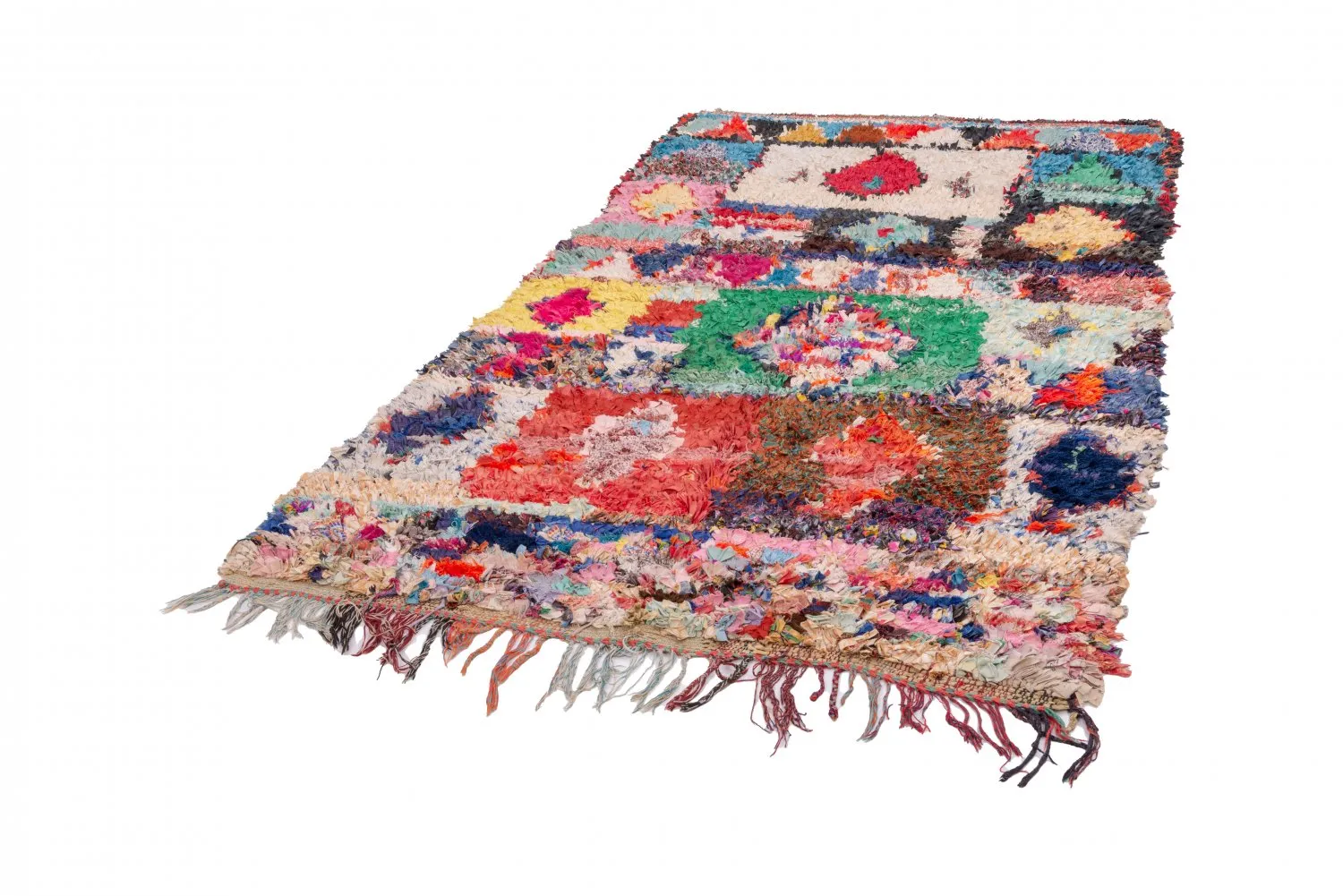 Marokkaanse Berber tapijt Boucherouite 255 x 145 cm