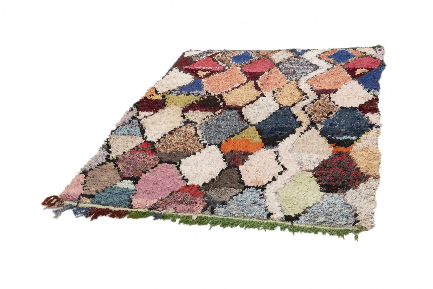 Marokkaanse Berber tapijt Boucherouite 200 x 145 cm