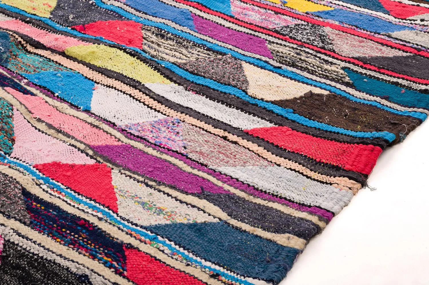 Marokkaanse Berber tapijt Boucherouite 130 x 225 cm